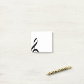 Notes musicales post-it de Treble Clef (Sur un bureau)