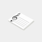 Notes musicales post-it pour le grand clic de fer (Incliné)