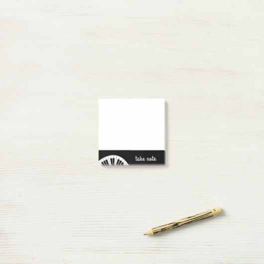 Notes musicales Post-it "Take Note" (Sur un bureau)