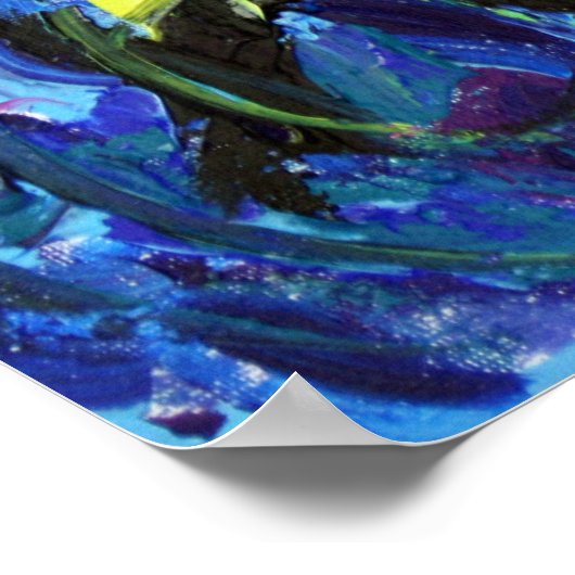 Notes musicales Poster de peinture d'art Abstrait (Coin)