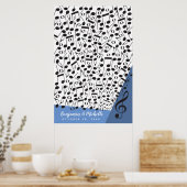 Notes musicales Poster du livre d'or - 200 espaces (Cuisine)