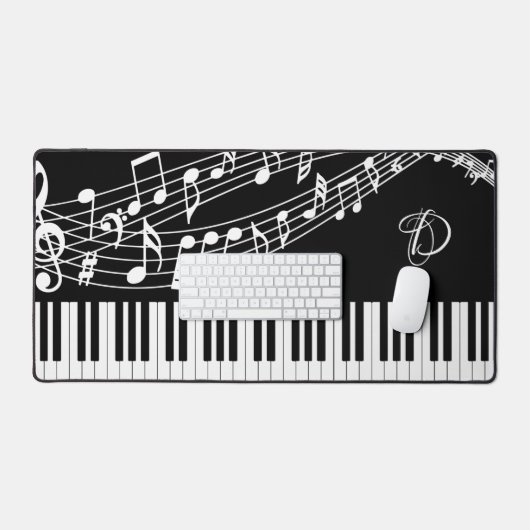 Notes musicales pour piano-clavier Monogramme (Clavier et souris)
