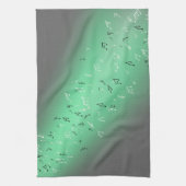 Notes musicales Serviette de thé vert clair (Vertical)