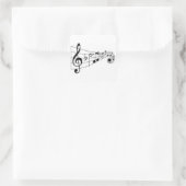 NOTES MUSICALES - STICKER DE MUSIC LOVER (Sac)