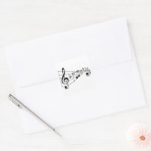 NOTES MUSICALES - STICKER DE MUSIC LOVER (Enveloppe)