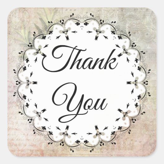 Notes musicales Stickers Merci Vintage (Devant)