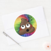 Notes musicales Stickers ronds Poop Emoji Tie Dye (Enveloppe)
