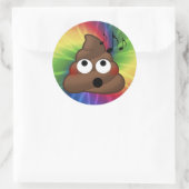 Notes musicales Stickers ronds Poop Emoji Tie Dye (Sac)