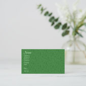 Notes musicales subtiles en Carte de visite vert (Debout devant)