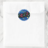 Notes musicales Super Star Sticker rond classique (Sac)