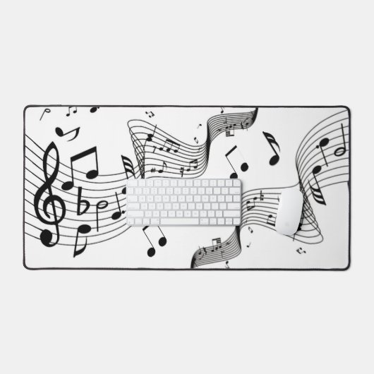 Notes musicales sur le blanc (Clavier et souris)