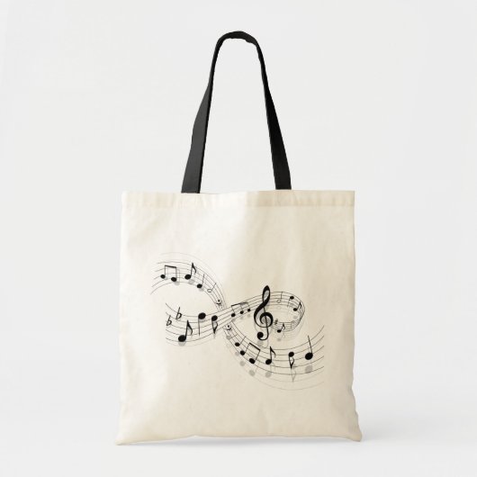 Notes Musicales Sur Un Sac fourre-tout De Ligne Du (Devant)