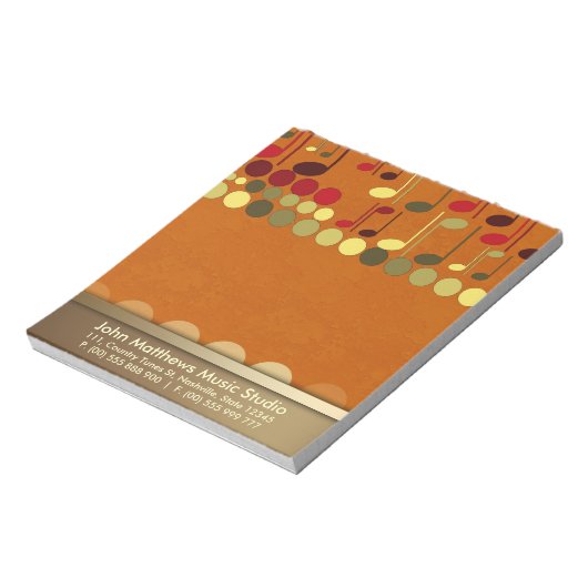 Notes musicales Texture Personnaliser-it Bloc-note (Tourné)
