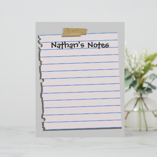 Notes Nathan's Fun Letterhead Papeterie (Debout devant)