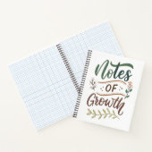 Notes of Growth Journal – Ontwerp voor borstelbele Notitieboek (Binnen)