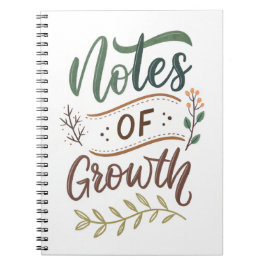 Notes of Growth Journal – Ontwerp voor borstelbele Notitieboek