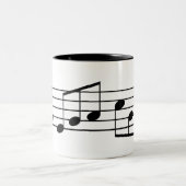 Notes ouvrières de musique de tasse de café de (Centre)