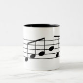 Notes ouvrières de musique de tasse de café de (Centre)