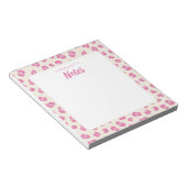 Notes personnalisées Bloc-notes d'impression rose (Incliné)