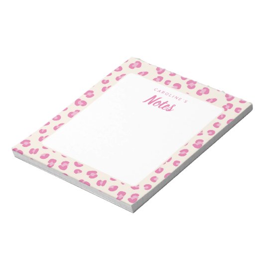 Notes personnalisées Bloc-notes d'impression rose (Tourné)