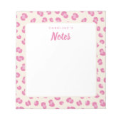 Notes personnalisées Bloc-notes d'impression rose (Devant)