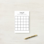 Notes personnalisées De Post-it Avec Grille (Sur un bureau)