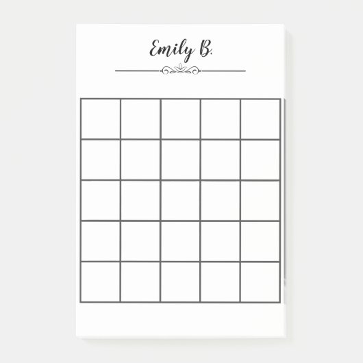 Notes personnalisées De Post-it Avec Grille (Devant)