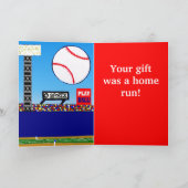 Notes personnalisées mignonnes de Merci de sports (Intérieur)