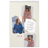 Notes positives Calendrier photo personnalisé (Protection)