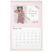 Notes positives Calendrier photo personnalisé (Feb 2027)