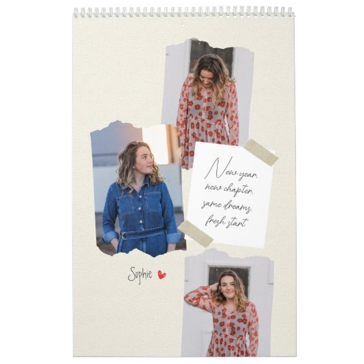 Notes positives Calendrier photo personnalisé (Protection)