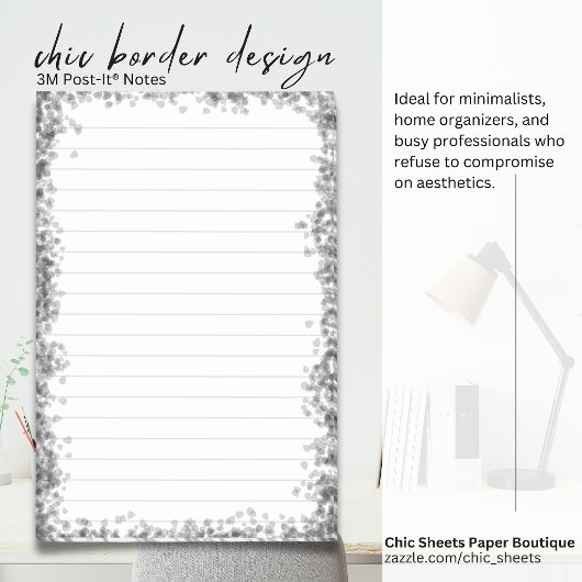 Notes Post-it® 3M avec une bordure Chic