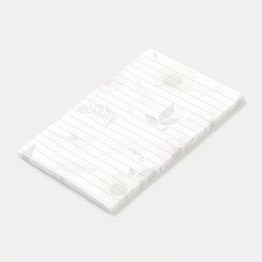 Notes Post-it® 3M décorées de tournesols (Incliné)