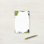 Notes Post-it® 3M Design Abstrait Noir & Vert (Sur un bureau)