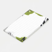 Notes Post-it® 3M Design Abstrait Noir & Vert (Incliné)