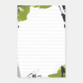 Notes Post-it® 3M Design Abstrait Noir & Vert (Devant)