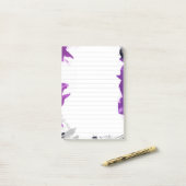 Notes Post-it® 3M Design Abstrait Noir & Violet (Sur un bureau)
