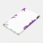 Notes Post-it® 3M Design Abstrait Noir & Violet (Incliné)