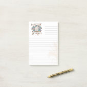 Notes Post-it® 3M lignées Boho Mental Health Matte (Sur un bureau)