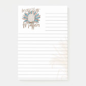 Notes Post-it® 3M lignées Boho Mental Health Matte (Devant)
