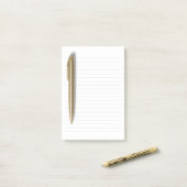 Notes Post-it® 3M lignées Golden Pen (Sur un bureau)