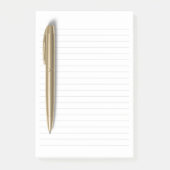 Notes Post-it® 3M lignées Golden Pen (Devant)