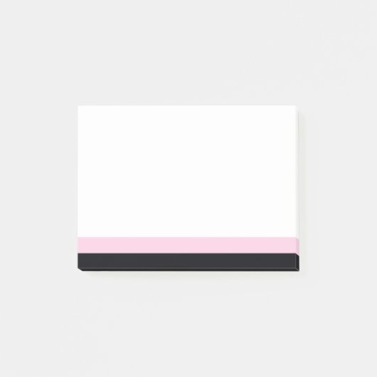 Notes Post-it® à bordure rose et noire souple (Devant)