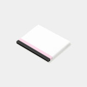 Notes Post-it® à bordure rose et noire souple (Incliné)