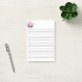 Notes Post-it® à fleurs violettes simples (Bureau)