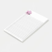 Notes Post-it® à fleurs violettes simples (Incliné)