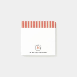 Notes Post-it® à monogrammes personnalisés de styl