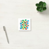 Notes Post-it® à motif géométrique abstrait modern (Bureau)