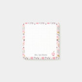 Notes post-it Abstraites à la menthe et à l'or (Devant)