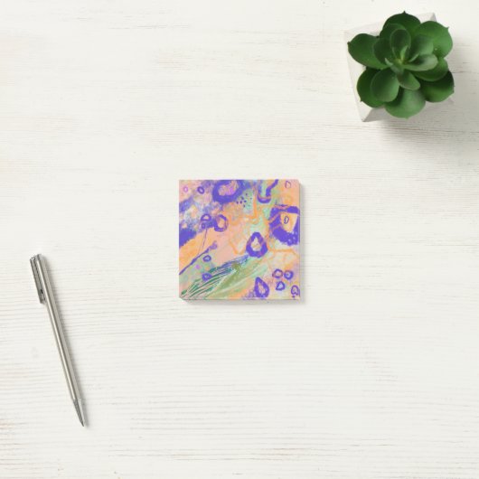 Notes post-it abstraites colorées (Bureau)